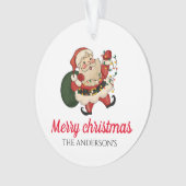 Merry kerstsanta ornament (voorkant)