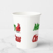 Merry KerstSanta Sleigh-typografie Papieren Bekers (Rechts)