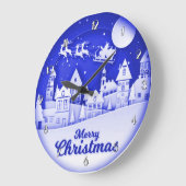 Merry KerstSanta Winter Village Grote Klok (Hoek)