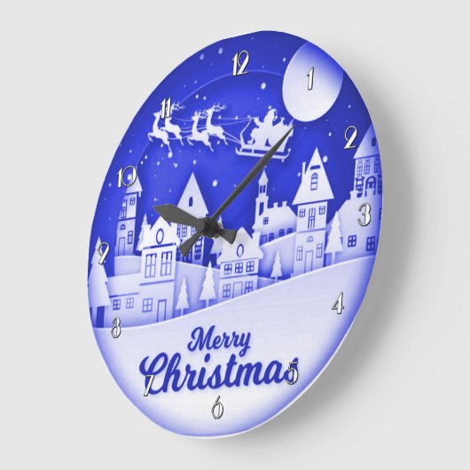 Merry KerstSanta Winter Village Grote Klok (Hoek)