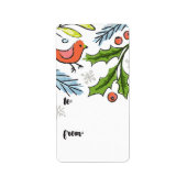 Merry kerstsaus Boughs Gift Label (Voorkant)