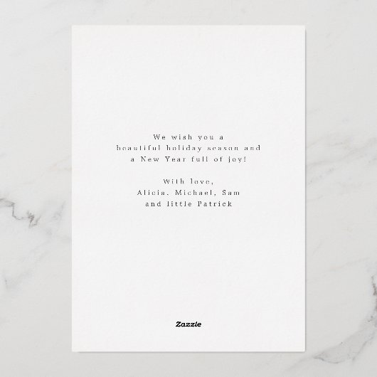 Merry kerstscript 6 foto collage familie folie feestdagenkaart (Achterkant)