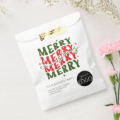 Merry Kerstscript Business Logo Bedankzakje (Gezegeld)