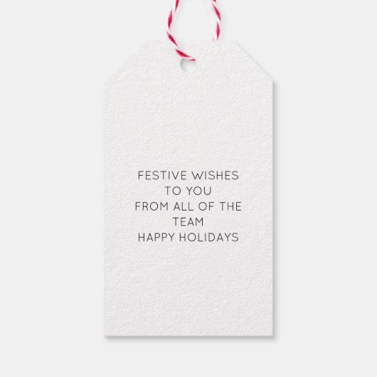 Merry Kerstscript Business Logo Cadeaulabel (Achterkant)