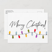 Merry kerstscript feestdagen, bedrijf feestdagenkaart (Voorkant / Achterkant)