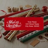 Merry kerstscript handschrift typografie etiket