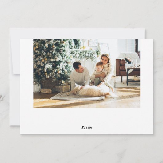 Merry kerstscript Kaart voor fotofeestdag (Achterkant)