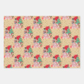 Merry Kerstscript Nutcracker Festive Pattern Inpakpapier Vel (Voorkant 2)