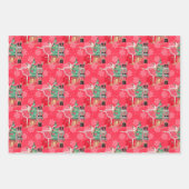 Merry Kerstscript Nutcracker Festive Pattern Inpakpapier Vel (Voorkant)