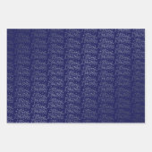 Merry Kerstscript Patroon Inpakpapier Vel (Voorkant 2)