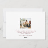 Merry Kerstscript Red Multi Photo Collage Feestdagenkaart (Achterkant)