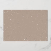 Merry kerstscript Roos Gold Folie Feestdagenkaart (Achterkant)