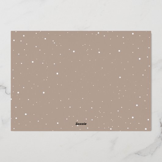 Merry kerstscript Roos Gold Folie Feestdagenkaart (Achterkant)