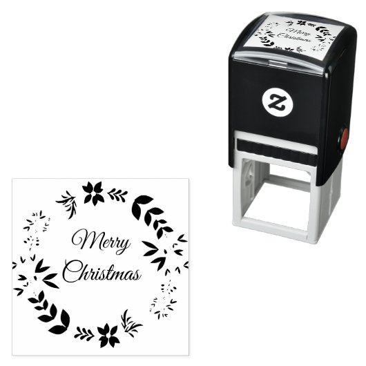 Merry KerstSelf Inking Rubber Stamp Zelfinktende Stempel (In situ)