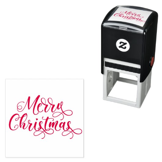 Merry KerstSelf Inking Rubber Stamp Zelfinktende Stempel (In situ)