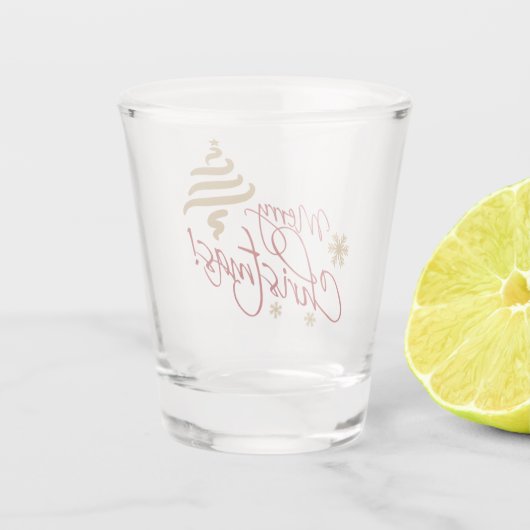 Merry Kerstshot Shot Glas (Achterkant)