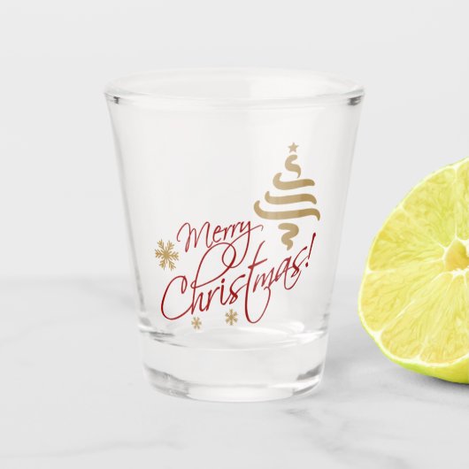 Merry Kerstshot Shot Glas (Voorkant)