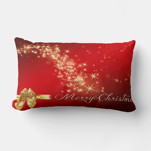 Merry KerstSierkussen Lumbar Kussen (Voorkant)