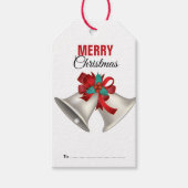 Merry KerstSilver Bells Festive Cadeaulabel (Voorkant)
