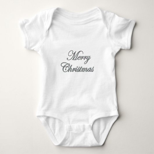 Merry KerstSilver Glitter T-Shirts (Voorkant)