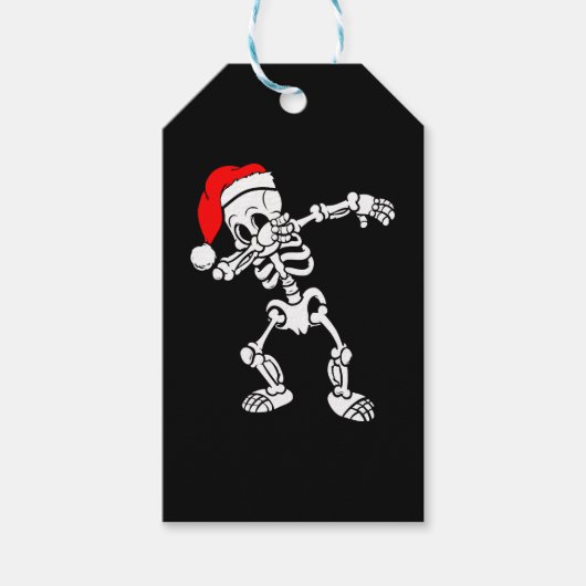 Merry Kerstskeleton Sweater Cadeaulabel (Voorkant)