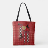 Merry Kerstsneeuwdeer Tote Bag (Achterkant)
