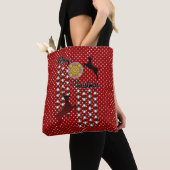 Merry Kerstsneeuwdeer Tote Bag (Dichtbij)