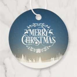 Merry Kerstsneeuwscene Bedankjes Labels