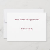 Merry kerstsnoe Cane Winter Gnomes Custom Kaart (Achterkant)