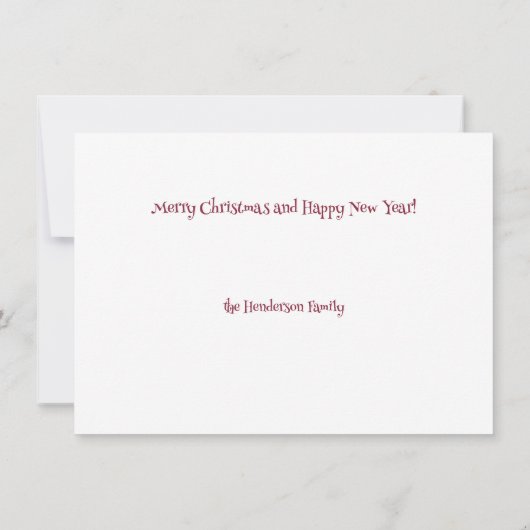 Merry kerstsnoe Cane Winter Gnomes Custom Kaart (Achterkant)