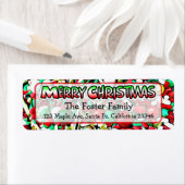 Merry kerstSnoep Sprinkles Whimsical Etiket (Insitu)