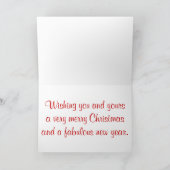 Merry-kerstsnoeprietten Feestdagen Kaart (Binnen)