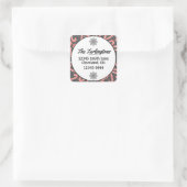 Merry-kerstsnoeprietten Return Address Vierkante Sticker (Tas)