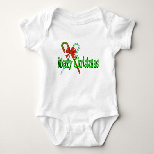 Merry-kerstsnoeprietten Romper (Voorkant)