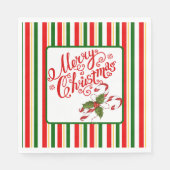 Merry-kerstsnoeprietten Servet (Voorkant)
