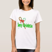 Merry-kerstsnoeprietten T-shirt (Voorkant)