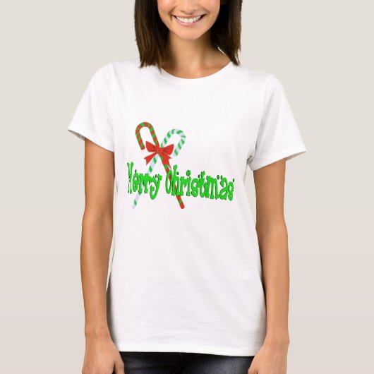 Merry-kerstsnoeprietten T-shirt (Voorkant)