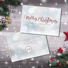 Merry kerstsnow Corporate Logo Feestdagenkaart