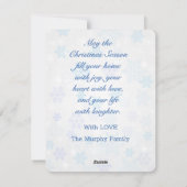 Merry kerstsnow Village Personalized Greeting Feestdagenkaart (Achterkant)