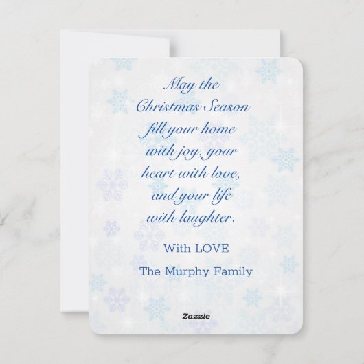 Merry kerstsnow Village Personalized Greeting Feestdagenkaart (Achterkant)