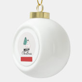 Merry kerstsnow Wereldbol Cookie Keramische Bal Ornament (Rechts)