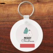 Merry kerstsnow Wereldbol Cookie Sleutelhanger (Voorkant)