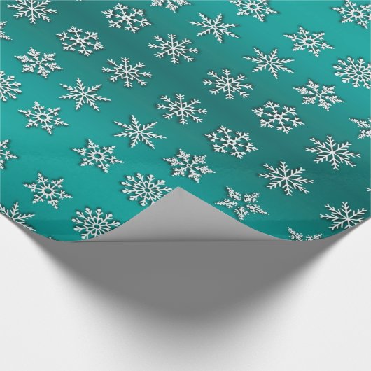 Merry Kerstsnowflake Cadeaupapier (Hoek)