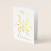 Merry Kerstsnowflake Folie Kaarten (Voorkant)