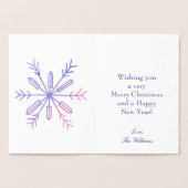 Merry Kerstsnowflake Folie Kaarten (Binnen)