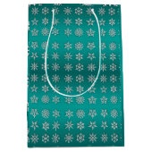 Merry Kerstsnowflake Medium Cadeauzakje (Voorkant)