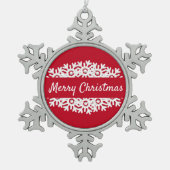 Merry kerstsnowflake met decoratie (Voorkant)