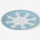Merry Kerstsnowflake Papieren Bordje (Gekanteld)