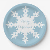 Merry Kerstsnowflake Papieren Bordje (Voorkant)