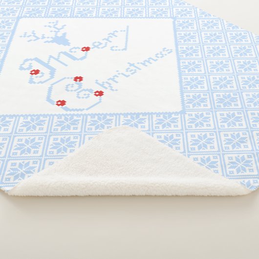Merry Kerstsnowflake Patronen Sherpa Deken (3/4)